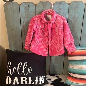 Stylish Pink Aztec Kids Jacket